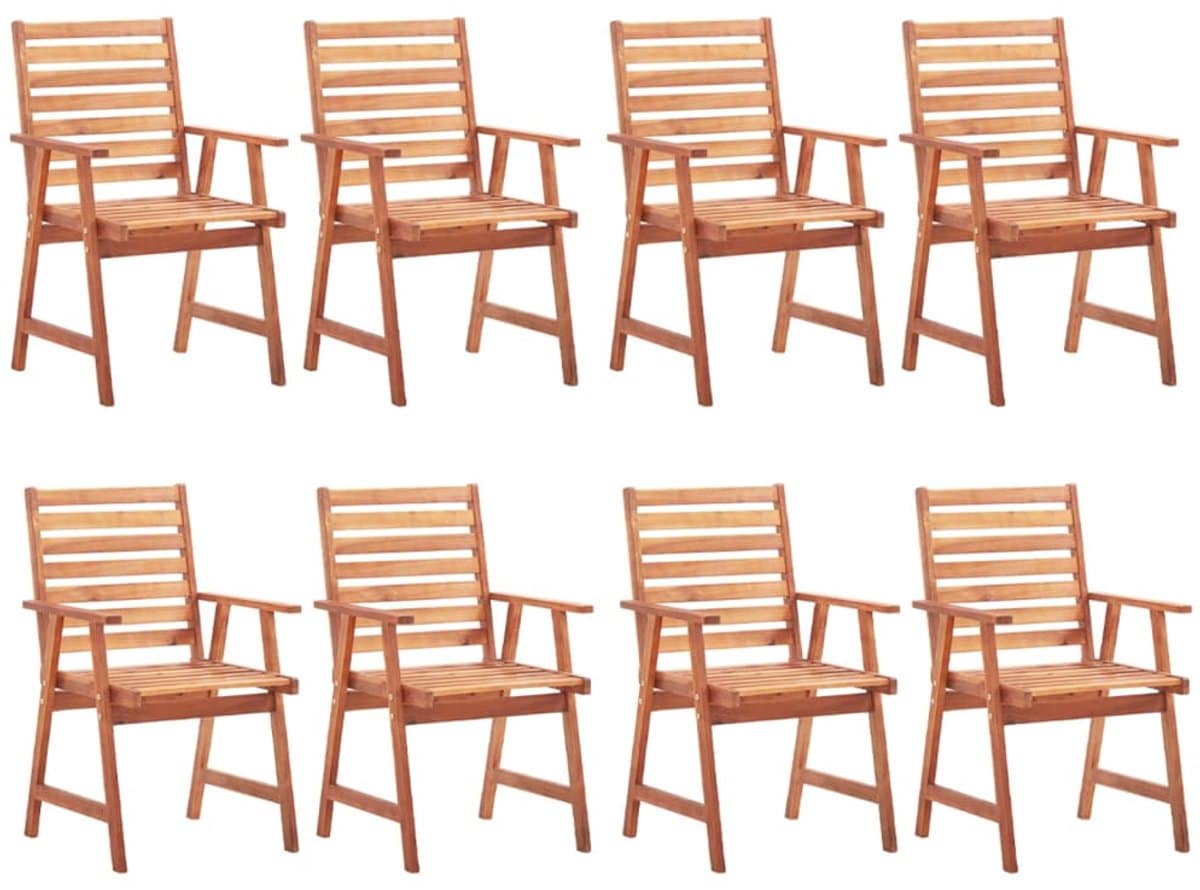 vidaxl tuinstoelen 8 st met kussens massief acaciahout