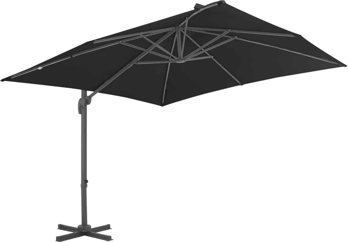vidaxl zweefparasol 300×300 cm antraciet hangende parasol parasol