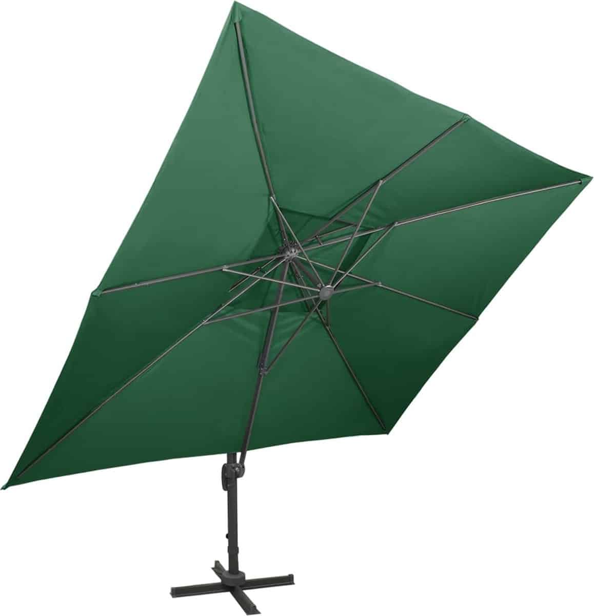 vidaxl zweefparasol 400×300 cm groen tuinparasol parasol tuindecoratie