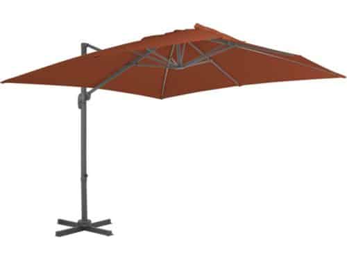vidaXL - Zweefparasol - met - aluminium - paal