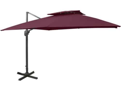 vidaXL - Zweefparasol - met - dubbel - dak