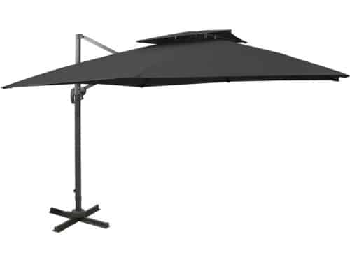 vidaXL - Zweefparasol - met - dubbel - dak