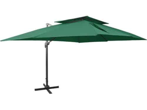 vidaXL - Zweefparasol - met - dubbel - dak