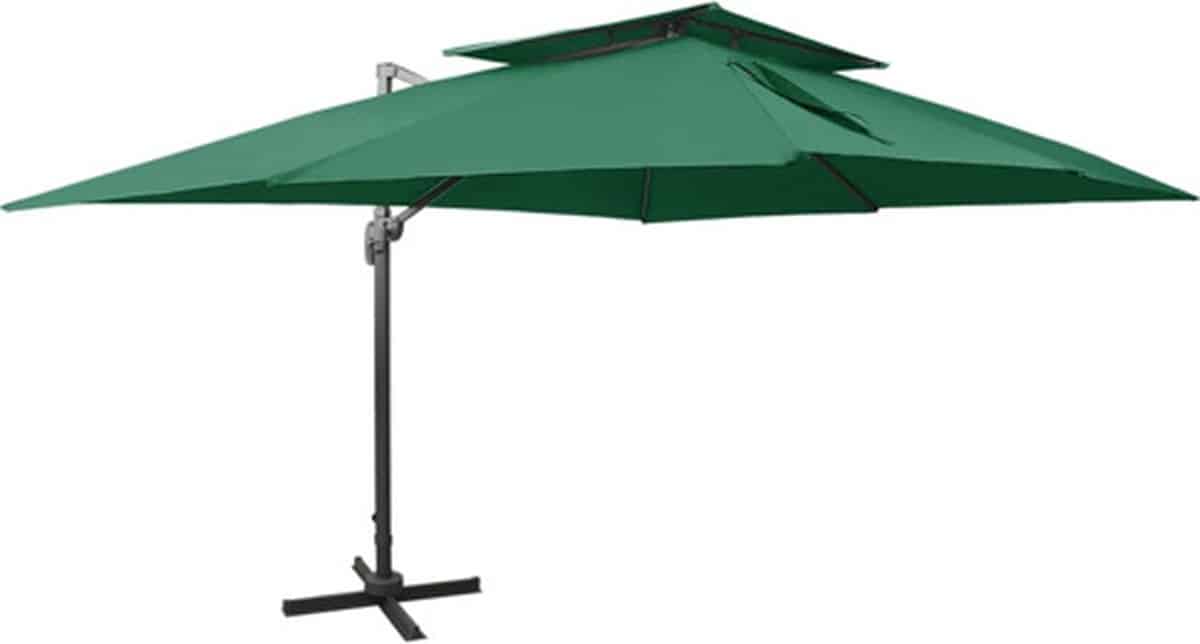 vidaxl zweefparasol met dubbel dak