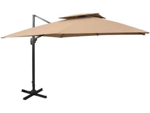 vidaXL - Zwevende - parasol - met - dubbele