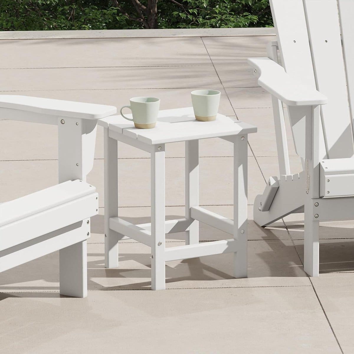 vierkante bijzettafel balkontafel tuin buitenmeubilair weerbestendig hdpe