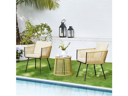 Vista Lounge Bistroset 3-Delig - Luxe Rotan Balkonset met 2