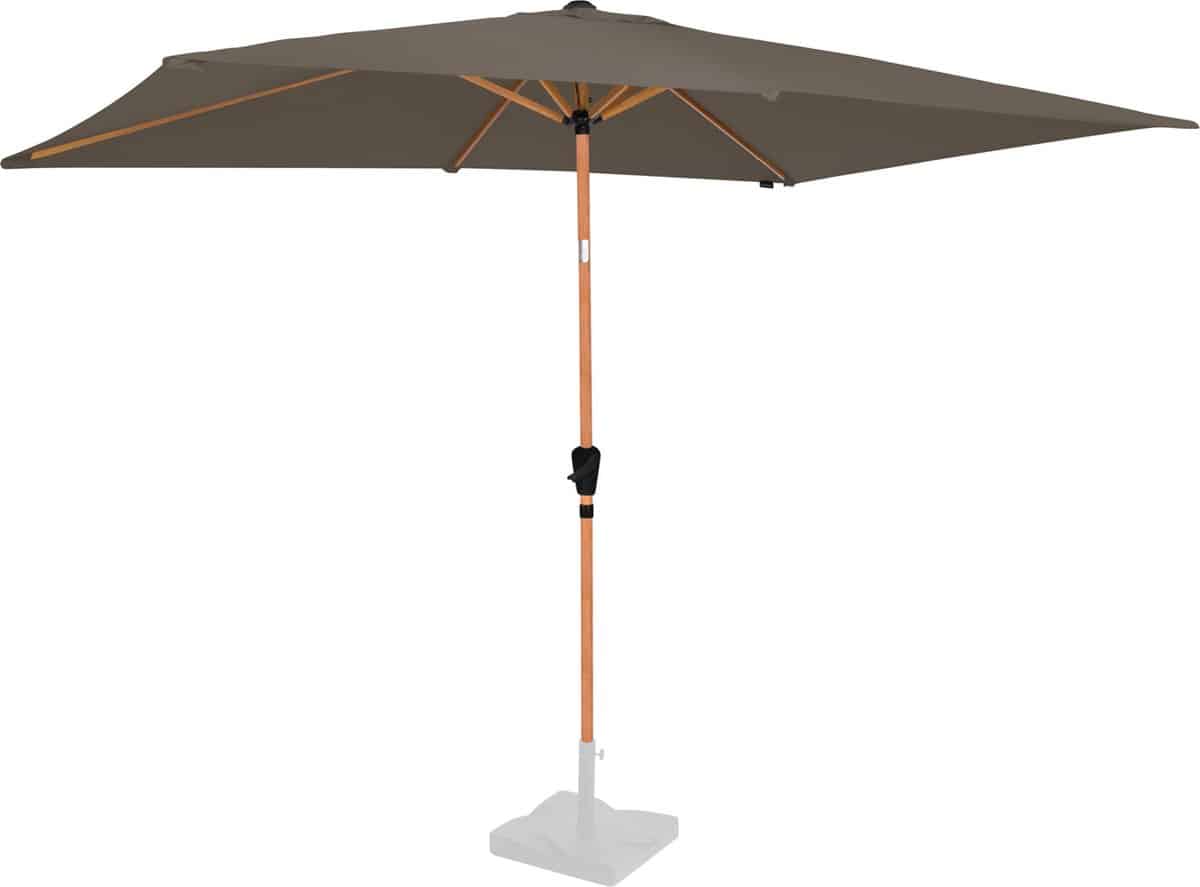 vonroc premium stokparasol rapallo 200x300cm incl. beschermhoes rechthoekige