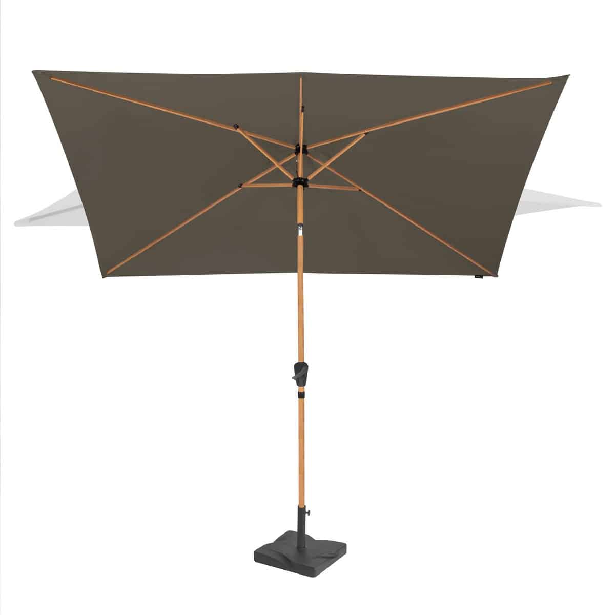 vonroc premium stokparasol rapallo 200x300cm incl. parasolvoet & beschermhoes