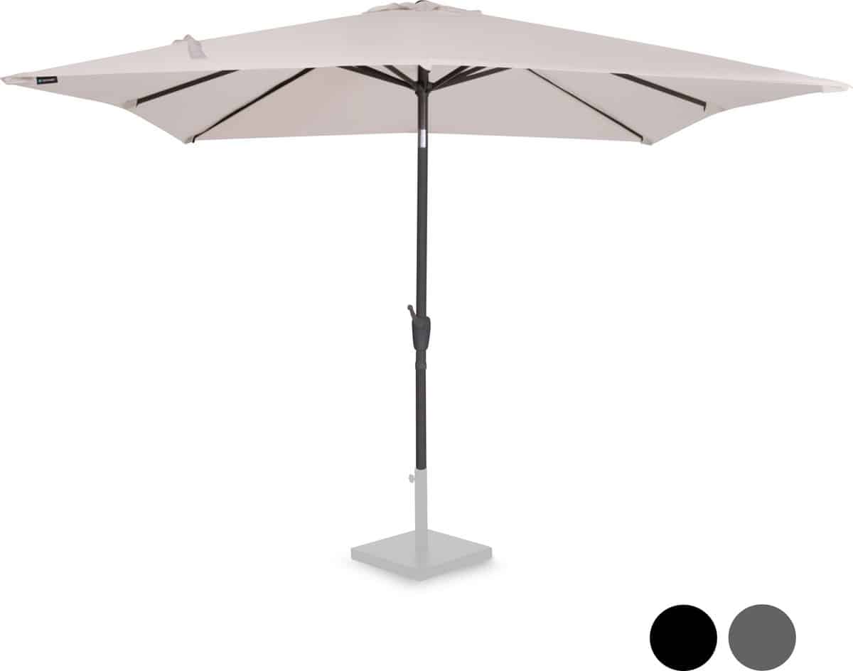 vonroc premium stokparasol rosolina 280x280cm incl. beschermhoes vierkante