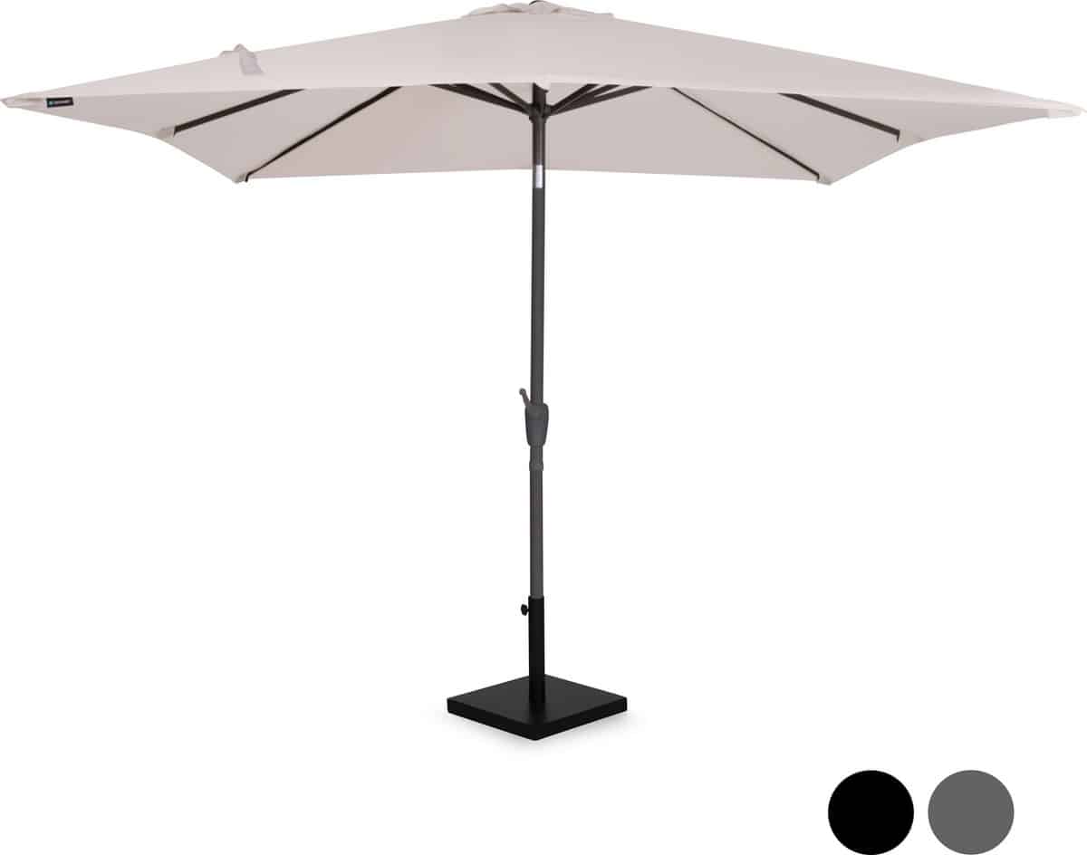 vonroc premium stokparasol rosolina 280x280cm incl. parasolvoet & beschermhoes