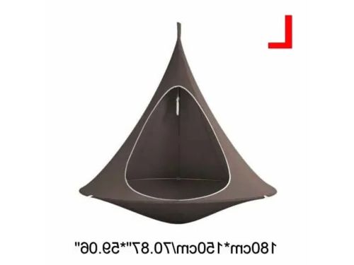 Vouwbare Hangstoel - Hangstoel Voetenbank Schommelstoel Tuinstoel - Licht Oxford