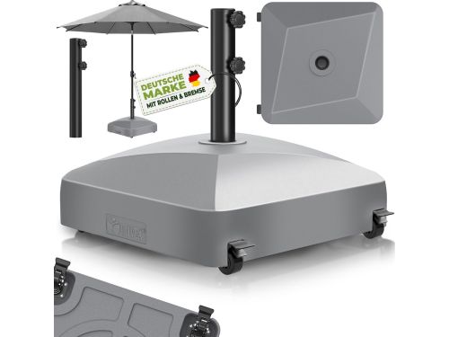 Vulbare Parasolvoet met Wielen en Remmen voor Grote Parasols