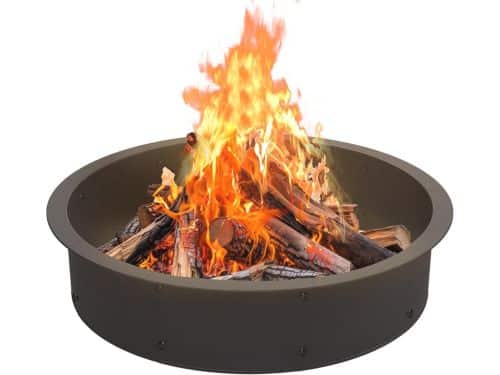 Vuurkorfring 95 cm voor Buiten - Zware Metaalstalen Verbranding Insteek