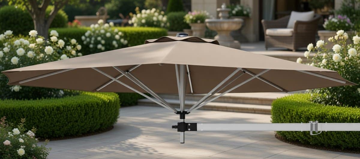 wandparasol Ø 250 cm luxe zweefparasol balkon & terras