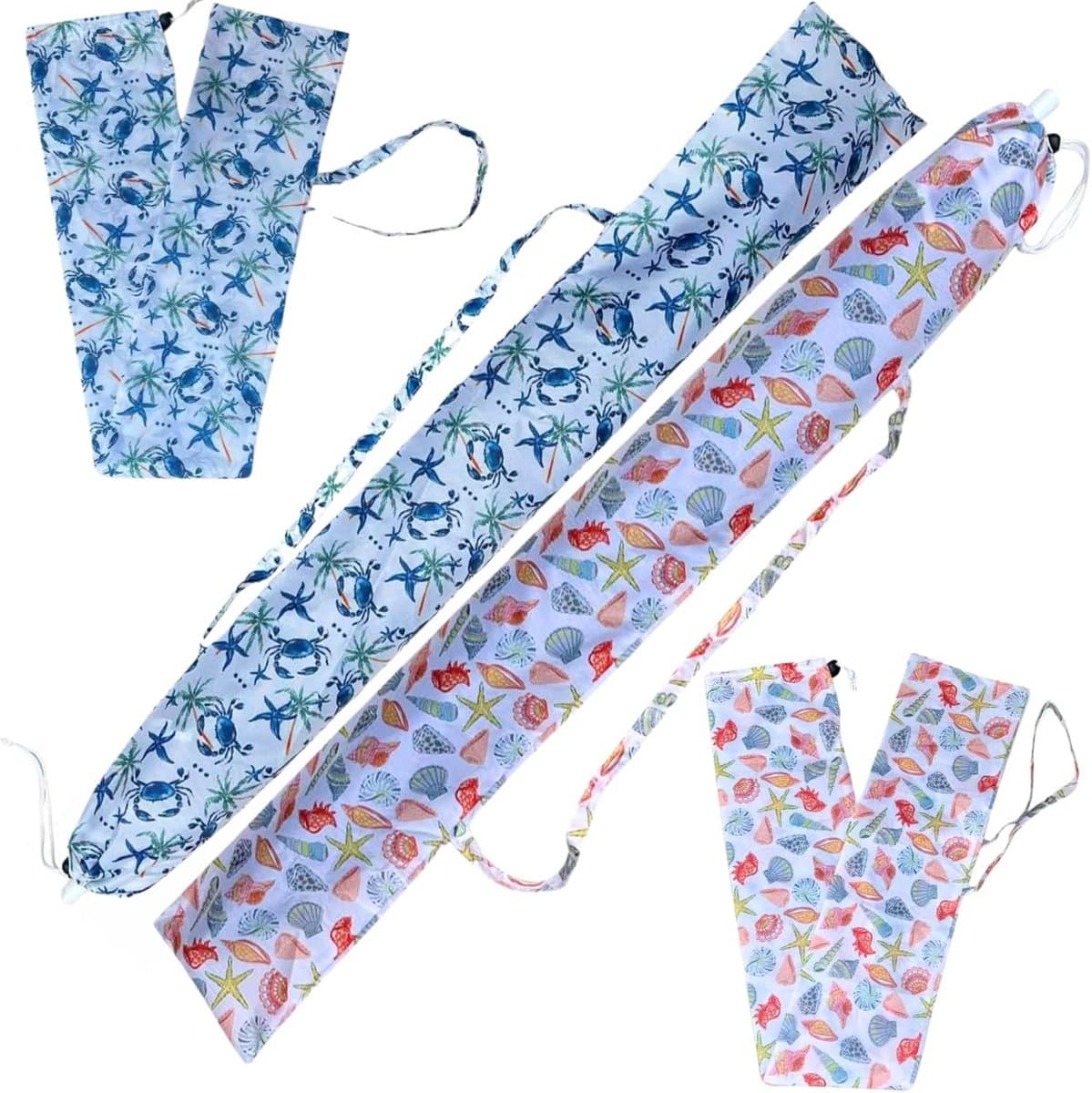 waterdichte parasolhoes met handvat en schouderriem voor strandparasols (blauw)