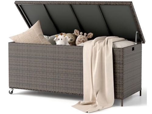 Waterdichte Tuinbox 480 Liter - Opbergdoos voor Buiten met Wielen