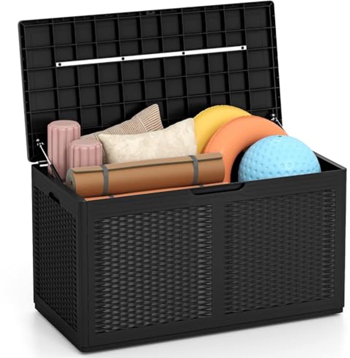 waterdichte tuinopbergbox 380 liter met wielen en deksel