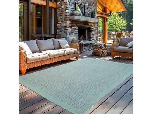 Weerbestendig Buitenkleed Platte Weefstructuur Beige 120x170cm voor Balkon en Tuin