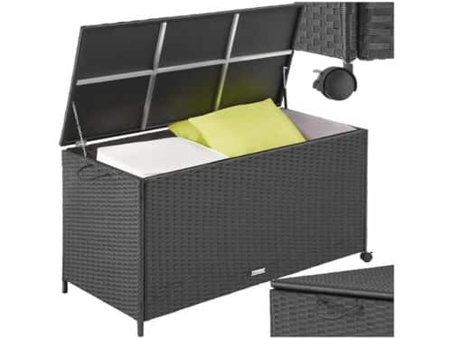 Weerbestendige Wicker Tuinbox met Deksel - Opbergbox voor Tuin