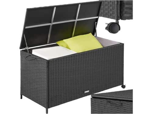 Weerbestendige Wicker Tuinbox met Deksel - Opbergbox voor Tuin