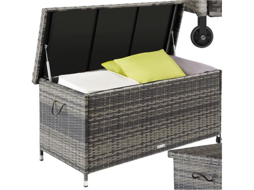 Wicker opbergbox voor kussens en tuingereedschap - 270 liter