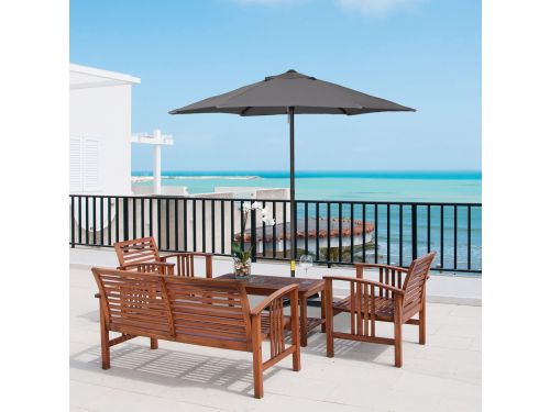 Wishdor Compacte Stokparasol Ø 200 cm (196cm) - Balkonparasol met