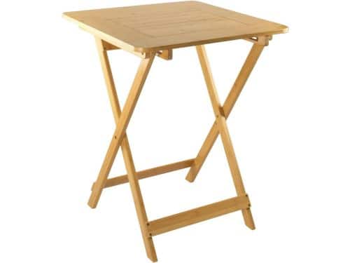 Witte Bamboe Klaptafel Vierkant 60x60 cm - Ideaal voor Balkon