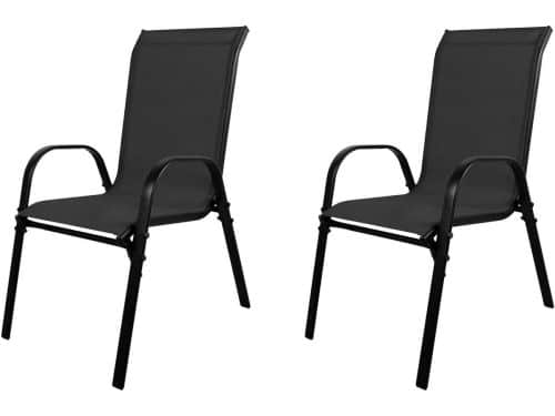 XL Stapelstoel - Tuinstoel Stapelbaar - Balkon Terras - Textielbespanning