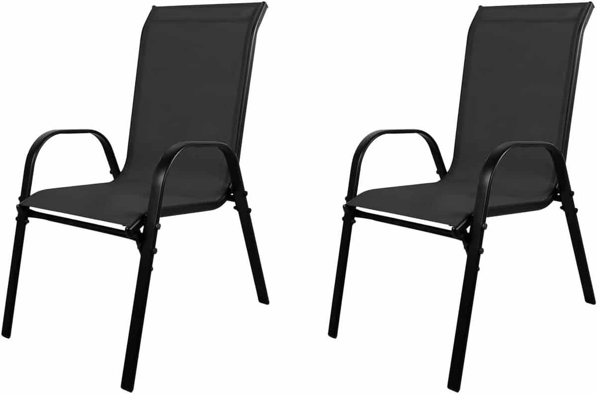 xl stapelstoel tuinstoel stapelbaar balkon terras textielbespanning