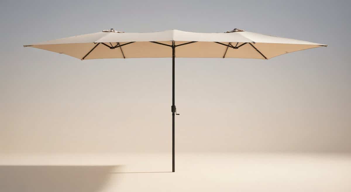 xxl dubbele zweefparasol 426×265 cm luxe opvouwbare tuinparasol met