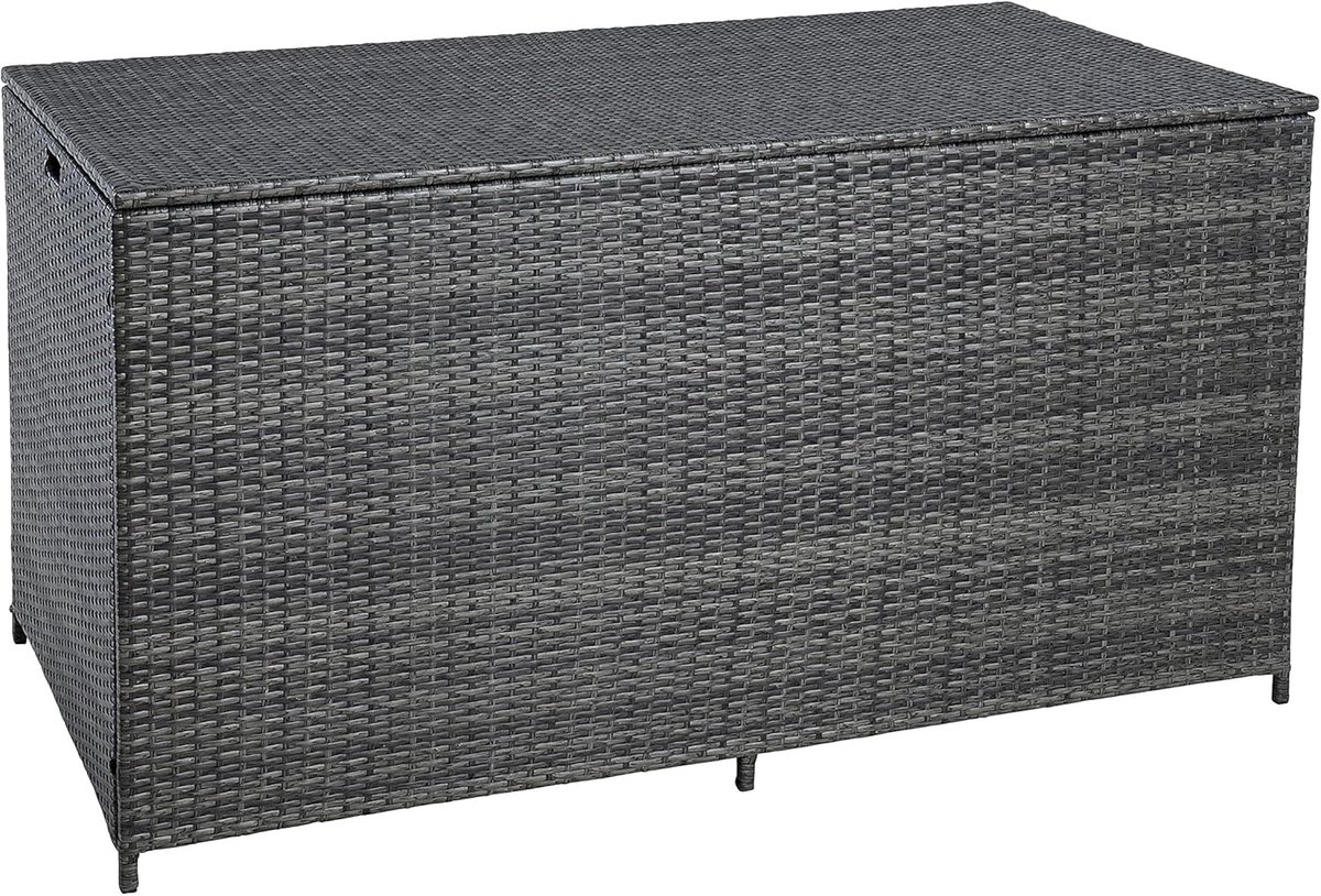 xxl opbergbox polyrotan 870 liter tuinkist voor kussens en