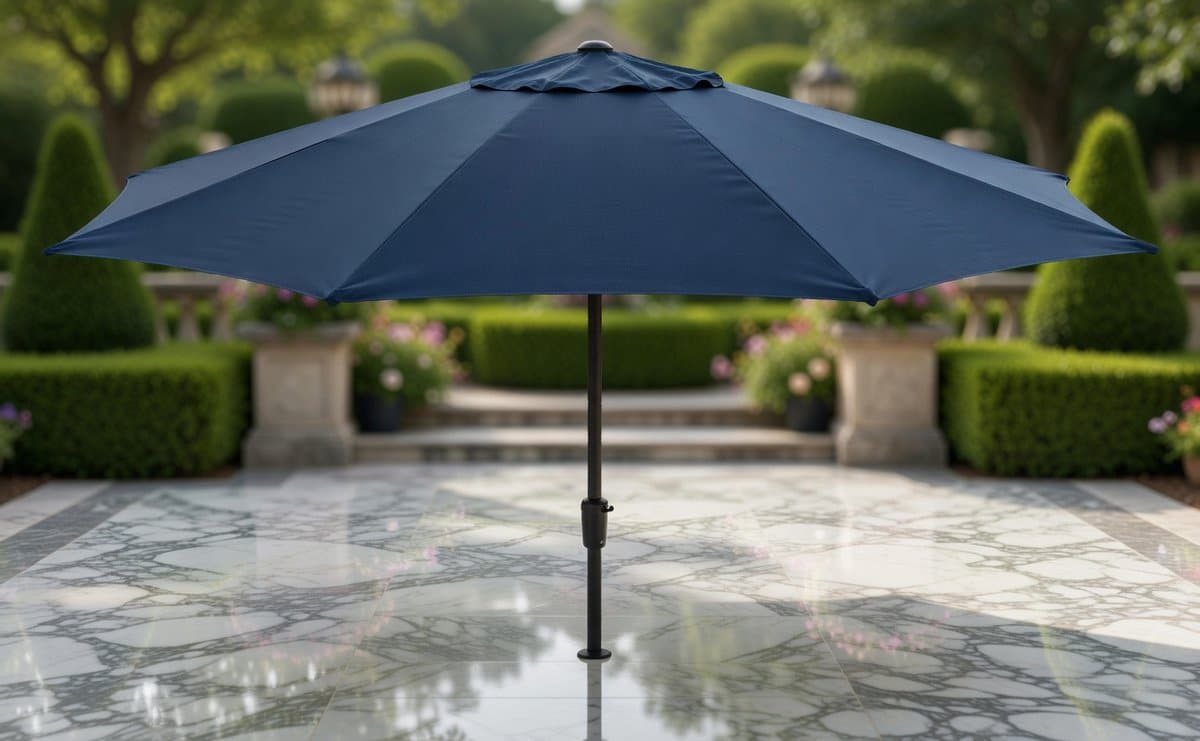 xxl tuinparasol 400 cm sumatra donkerblauw grote aluminium parasol