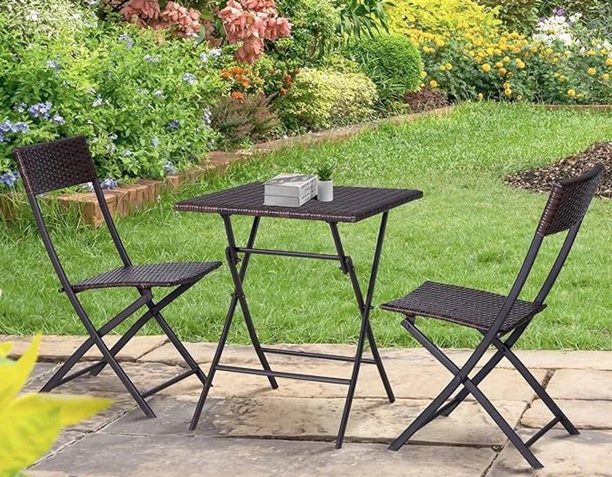 zitgroep, bistroset van polyrotan, 3 delig. zitgroep, eetgroep, tuinmeubelen