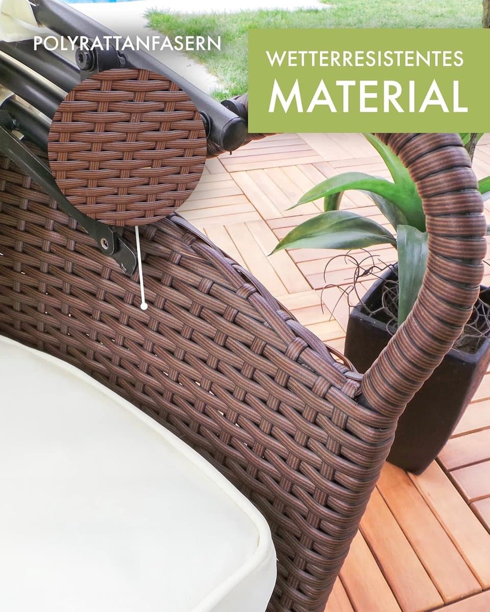 zonne eiland 210 cm luxe rotan sun island lounge met