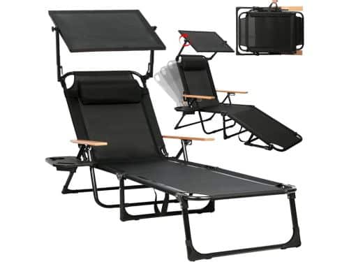 Zonnebank - Opvouwbaar Ligbed - Ontspannen Buiten - Verstelbare Rugleuning