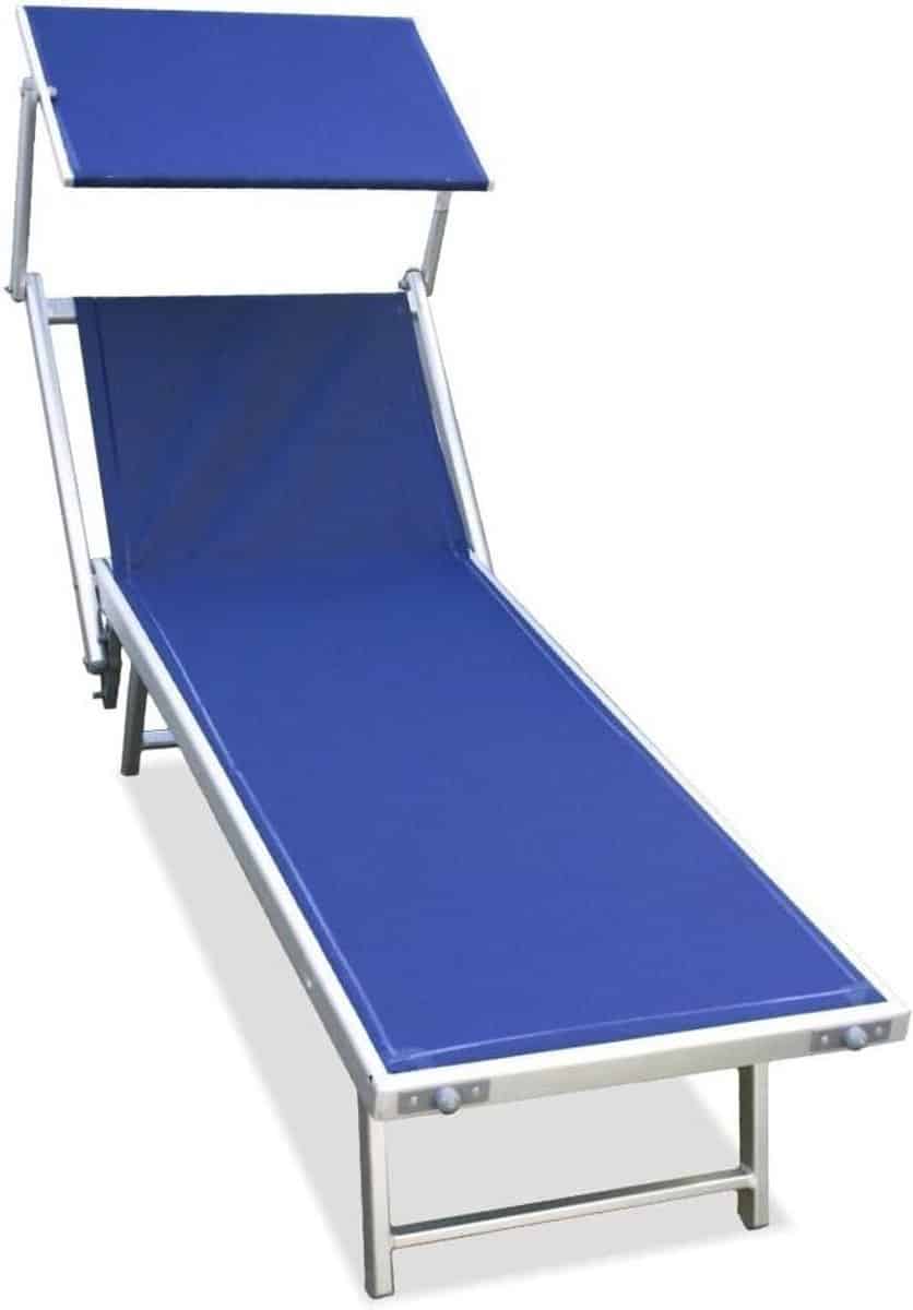 zonnebed inklapbaar strandstoel ligbed ontspannen aan zee