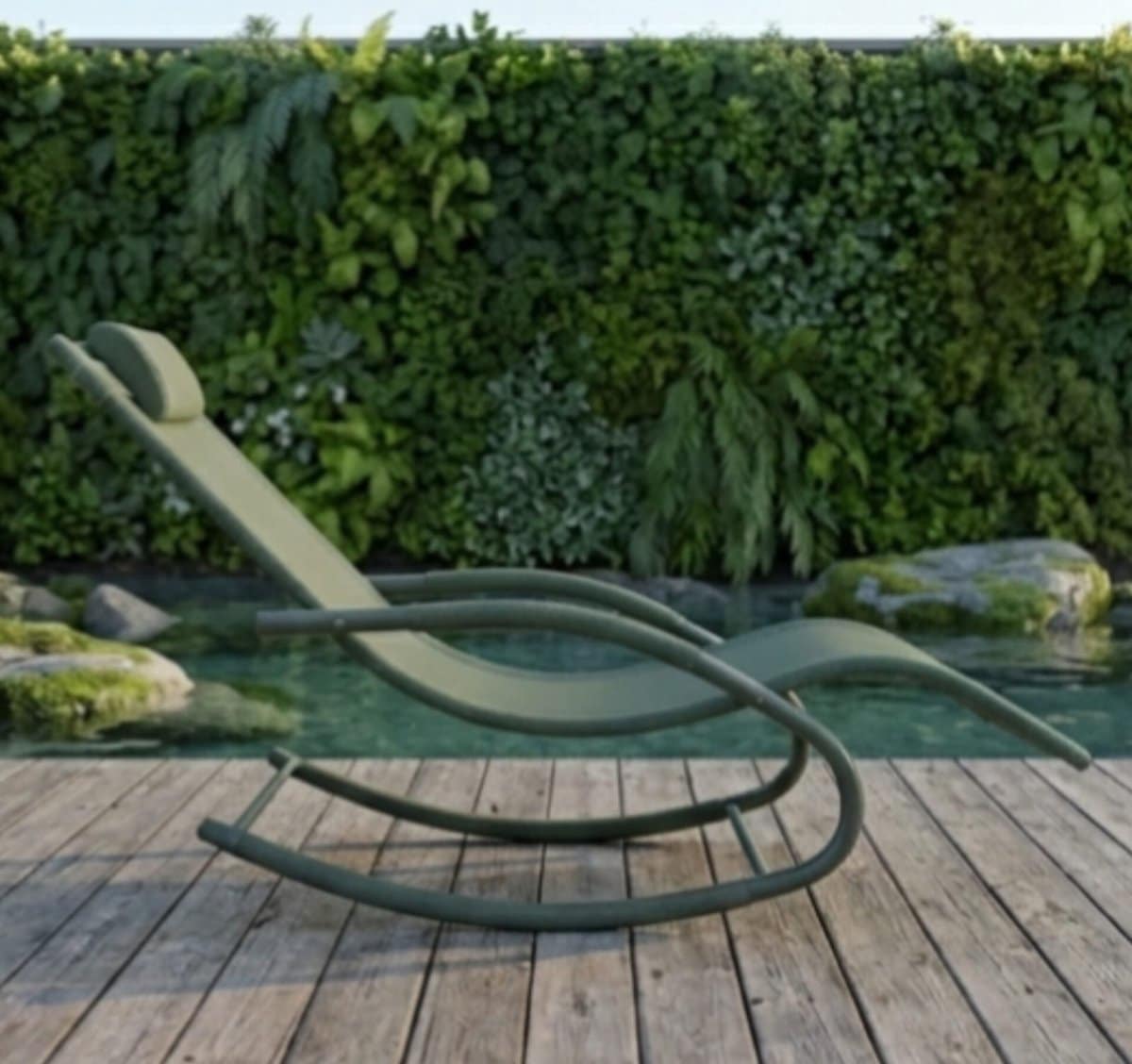 zonneligstoel 2 personen 150x63x87 cm luxe schommel ligbed met