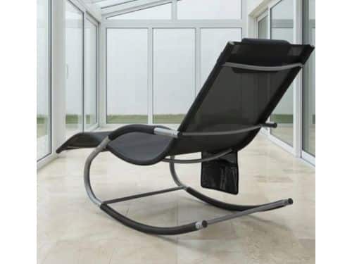 Zonneligstoel 2 Personen 150x63x87 cm - Schommel Ligbed met Hoofdkussen