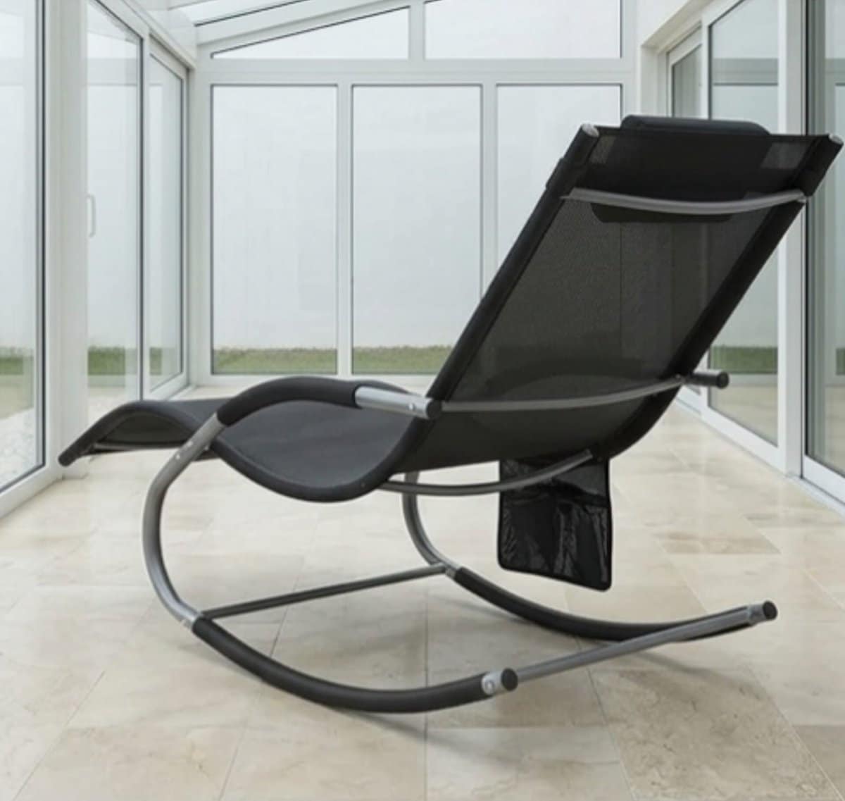 zonneligstoel 2 personen 150x63x87 cm schommel ligbed met hoofdkussen