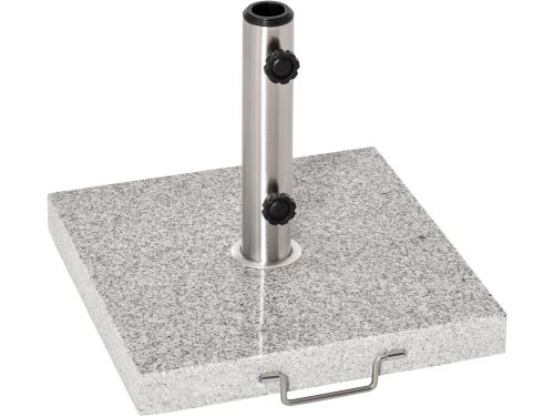 Zware Parasolvoet met Wieltjes - Marmer en RVS voor Stabiliteit