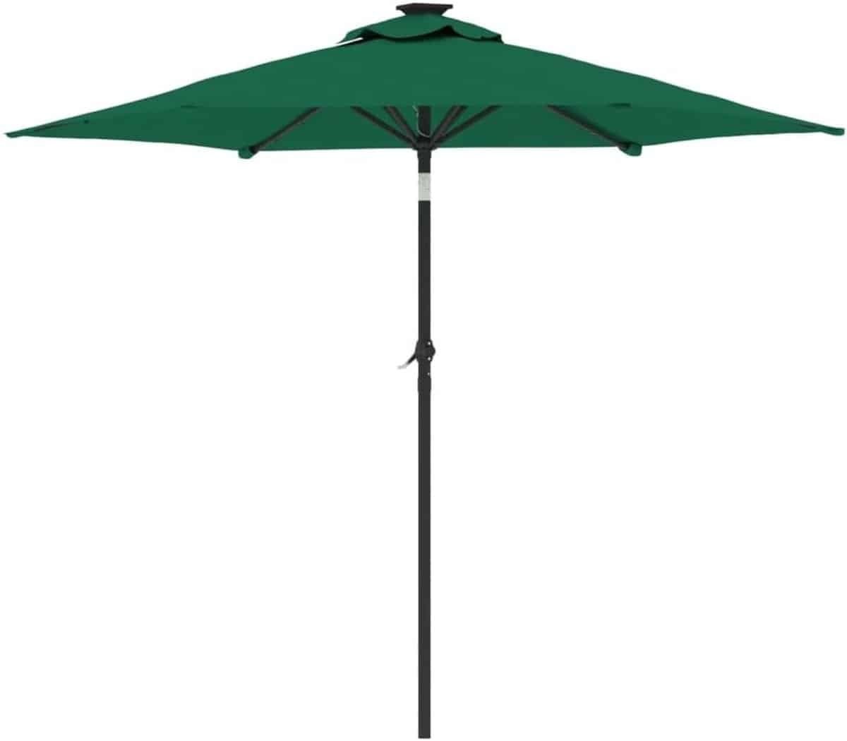 zweefparasol 200×211 cm depauwonen grüner sonnenschirm mit led