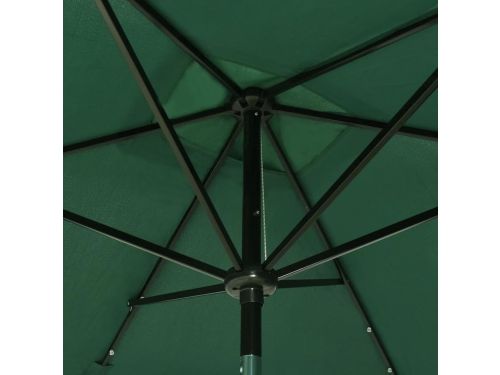 Zweefparasol 225x225 cm Groen - Depauwonen Luxe Sonnenscherm met LED