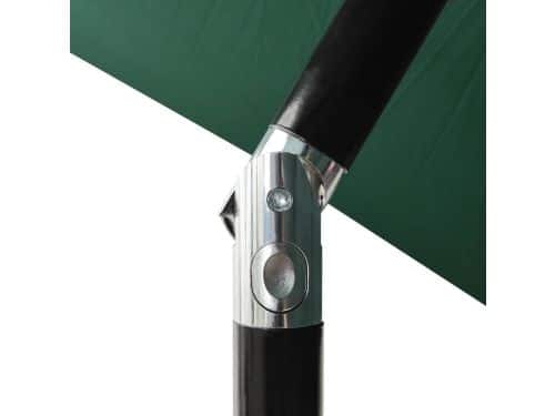 Zweefparasol 225x225x212 cm Depauwonen - Grüner Sonnenschirm mit LED