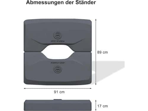 Zweefparasol 250x250 cm Twist Grafietgrijs - Duurzame Aluminium Tuinparasol met