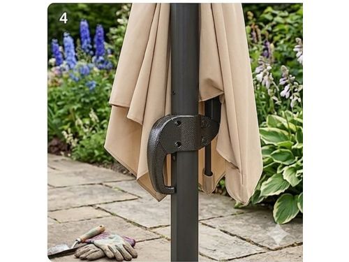 Zweefparasol 250x250 cm vierkant - 360° draaibare kantelbare parasol met