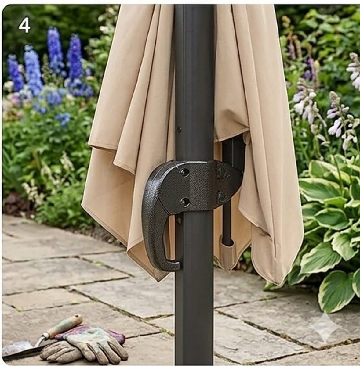 zweefparasol 250×250 cm vierkant 360° draaibare kantelbare parasol met