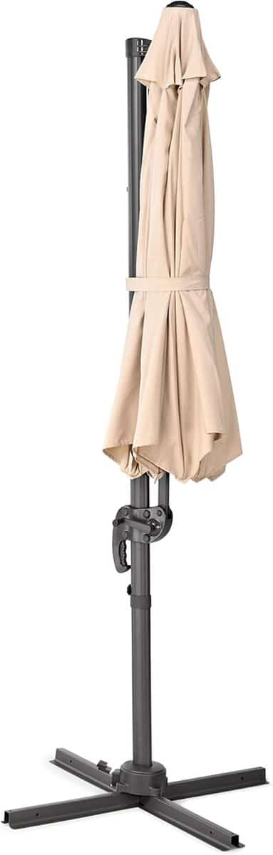 zweefparasol 290×260 cm 360° draaibaar, kantelbaar, aluminium frame