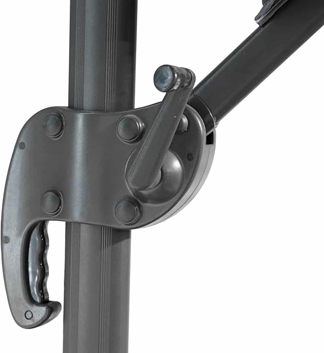 zweefparasol 290×260 cm 360° draaibaar, kantelbaar, aluminium tuinparasol met