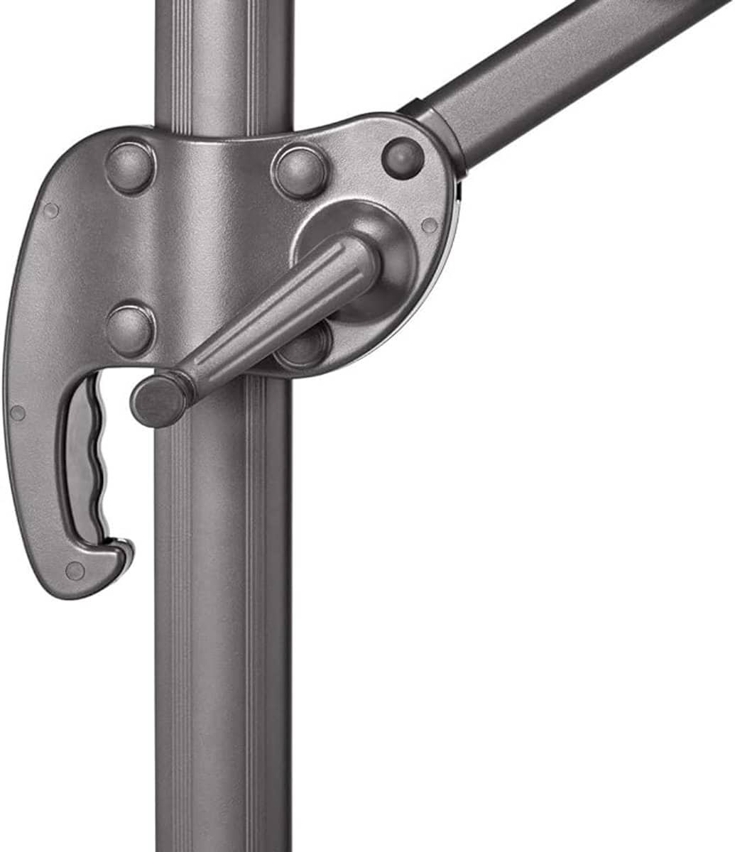 zweefparasol 290×260 cm aluminium 360° draaibaar kantelbaar met zwenkarm en